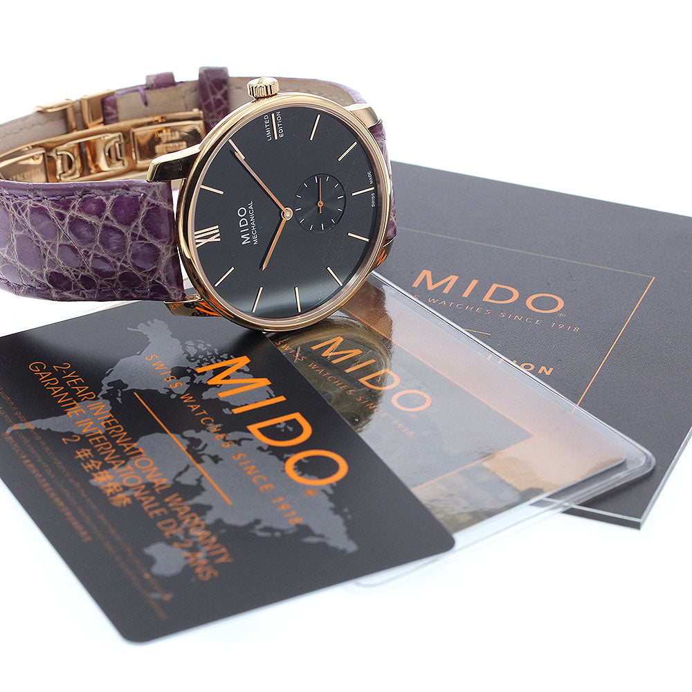 MIDO M037.405.36.050.00 Baroncelli Small Seconds Manual Winding Men's Watch Excellent Condition with Warranty Card