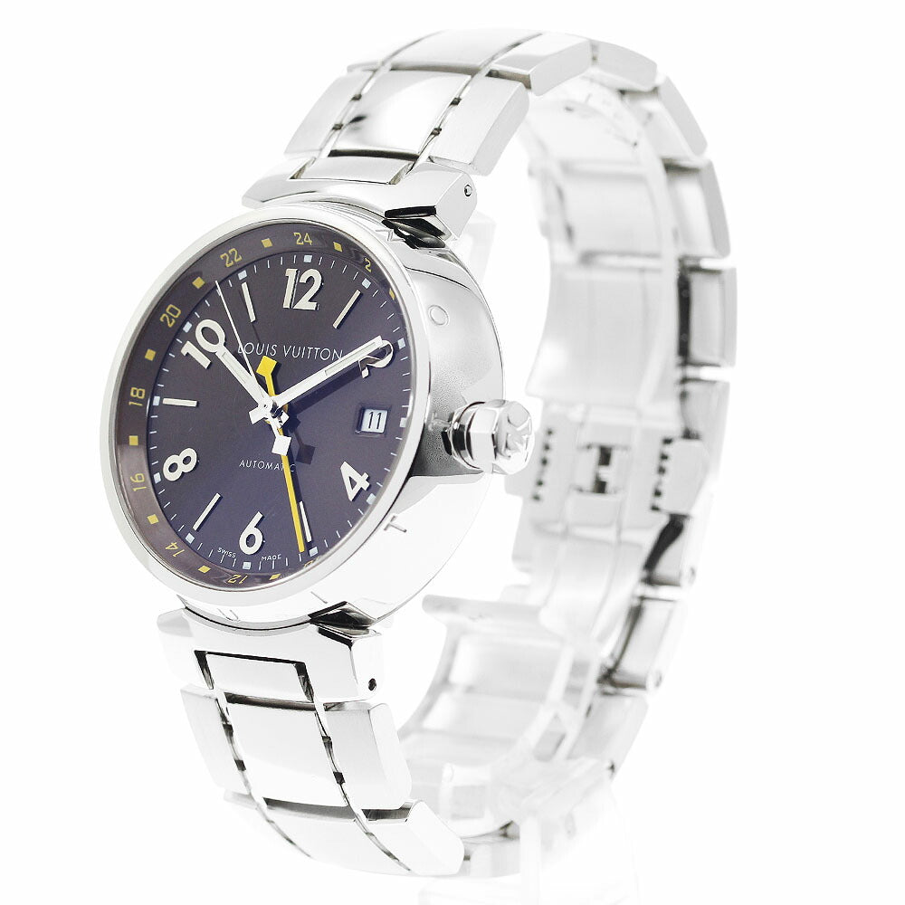 LOUIS VUITTON Q1131 Tambour GMT Date Automatic Men's Watch (Good Condition)