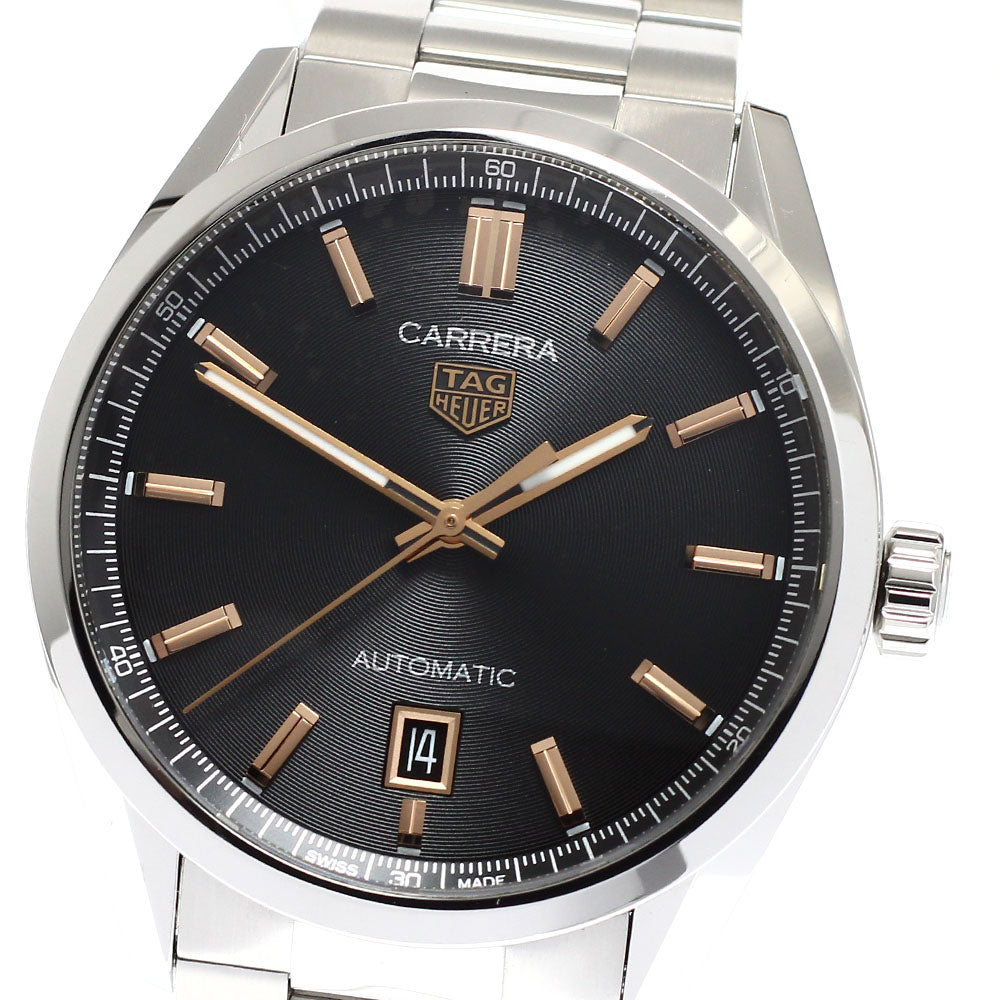 TAG Heuer WBN2113 Carrera Caliber 5 Date Automatic Men's Watch Excellent Condition with Box and Warranty Card