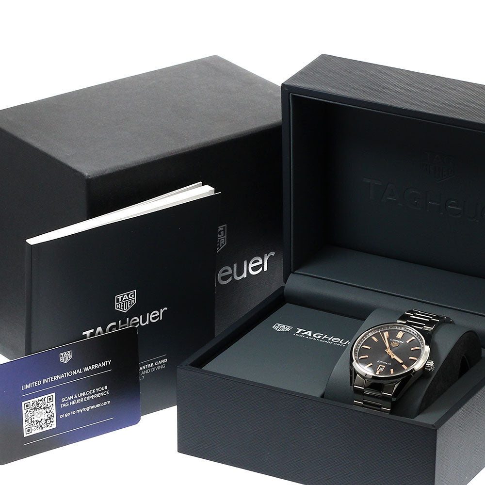 TAG Heuer WBN2113 Carrera Caliber 5 Date Automatic Men's Watch Excellent Condition with Box and Warranty Card