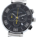 LOUIS VUITTON Q102U Tambour in Black Chronograph Automatic Men's Watch