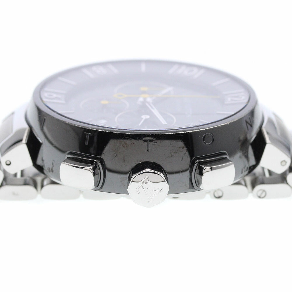 LOUIS VUITTON Q102U Tambour in Black Chronograph Automatic Men's Watch