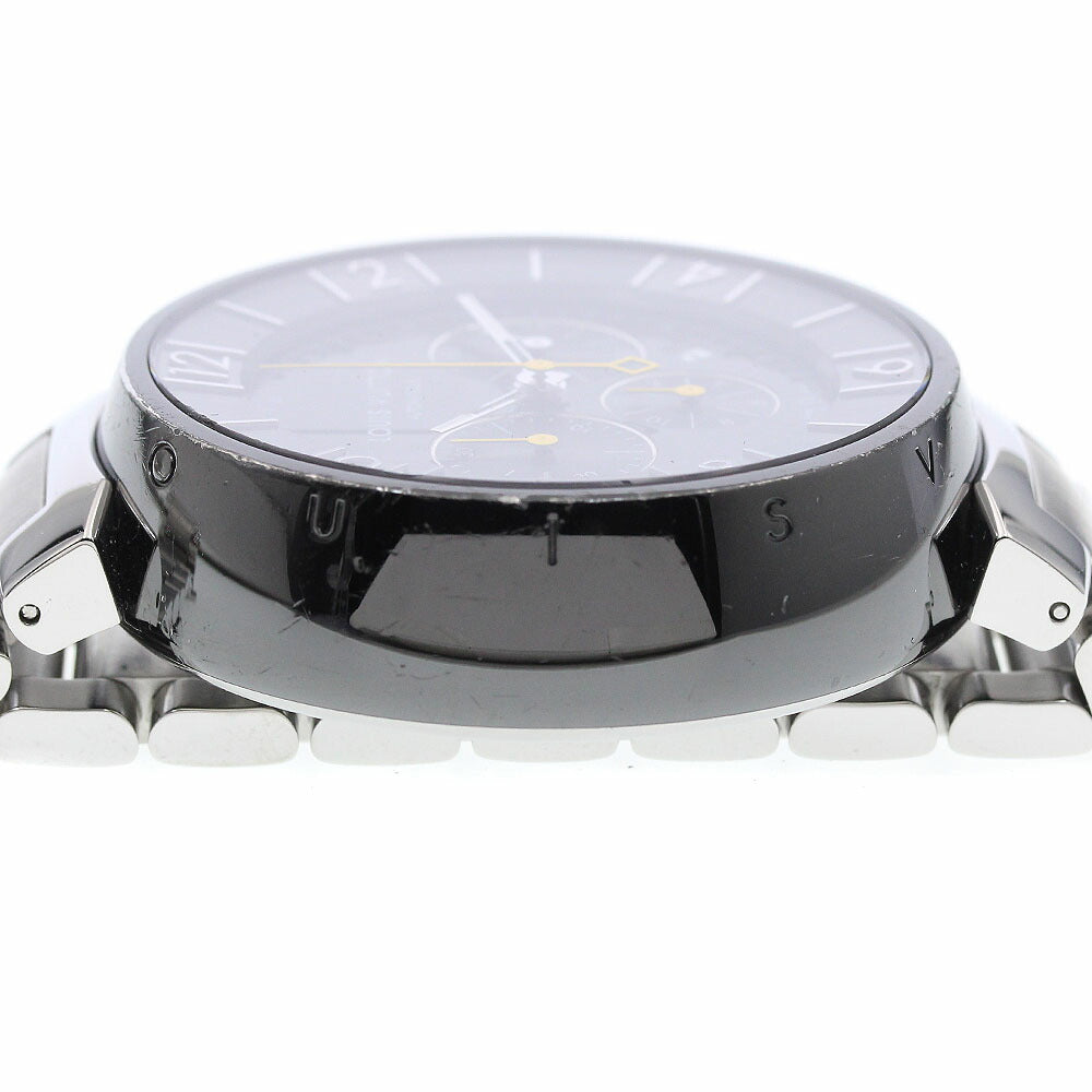 LOUIS VUITTON Q102U Tambour in Black Chronograph Automatic Men's Watch