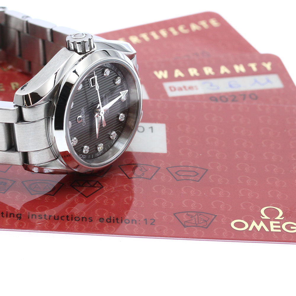 OMEGA 231.10.30.61.56.001 Seamaster Aqua Terra 11-Diamond Quartz Ladies Watch with Warranty