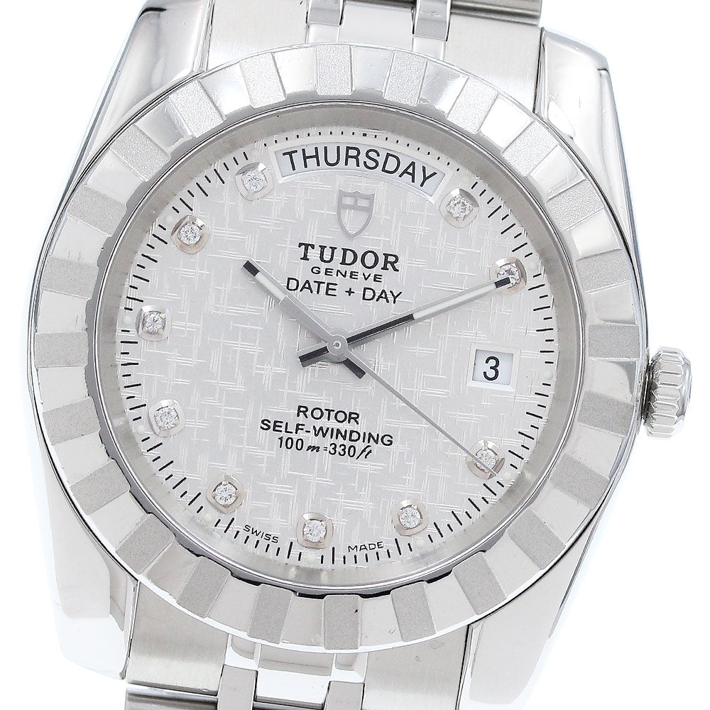 TUDOR 23010 Classic Date-Day 10-Diamond Automatic Men's Watch with Warranty