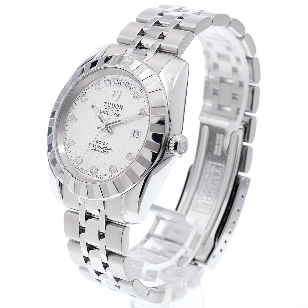 TUDOR 23010 Classic Date-Day 10-Diamond Automatic Men's Watch with Warranty