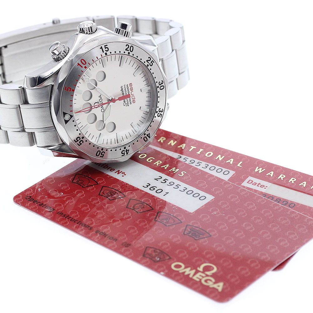 OMEGA 2595.30 Seamaster 300 Apnea Jacques Mayol Chronograph Automatic Men's Watch with Warranty