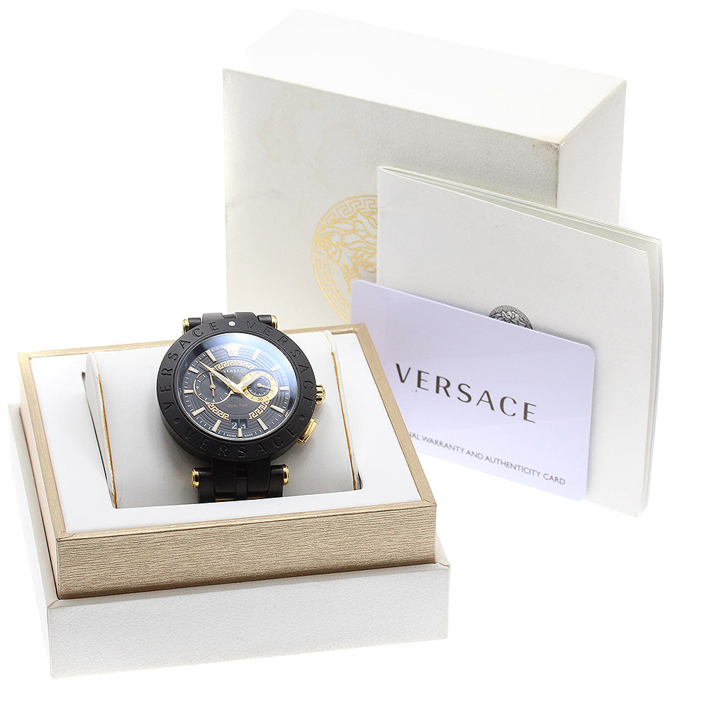 VERSACE VEBV00619 V-Race Dual Time Quartz Men's Watch Excellent Condition with Inner Box and Warranty Card.