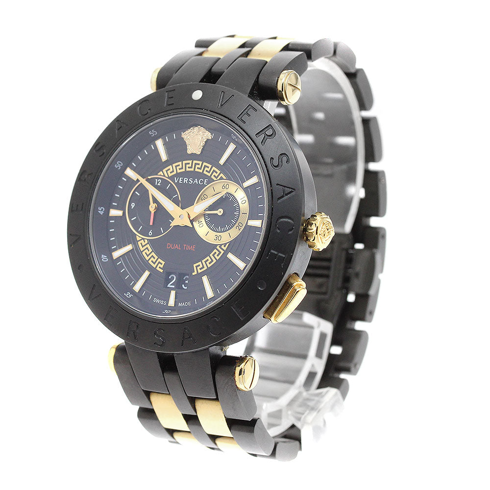 VERSACE VEBV00619 V-Race Dual Time Quartz Men's Watch Excellent Condition with Inner Box and Warranty Card.