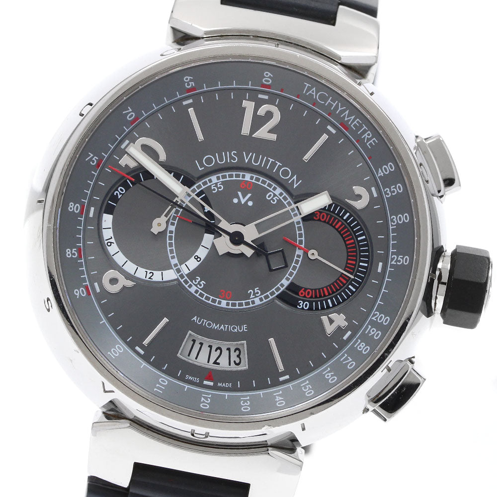 LOUIS VUITTON Q102N Tambour Chronograph Voyage Limited Edition of 888 Pieces Worldwide Automatic Men's Watch