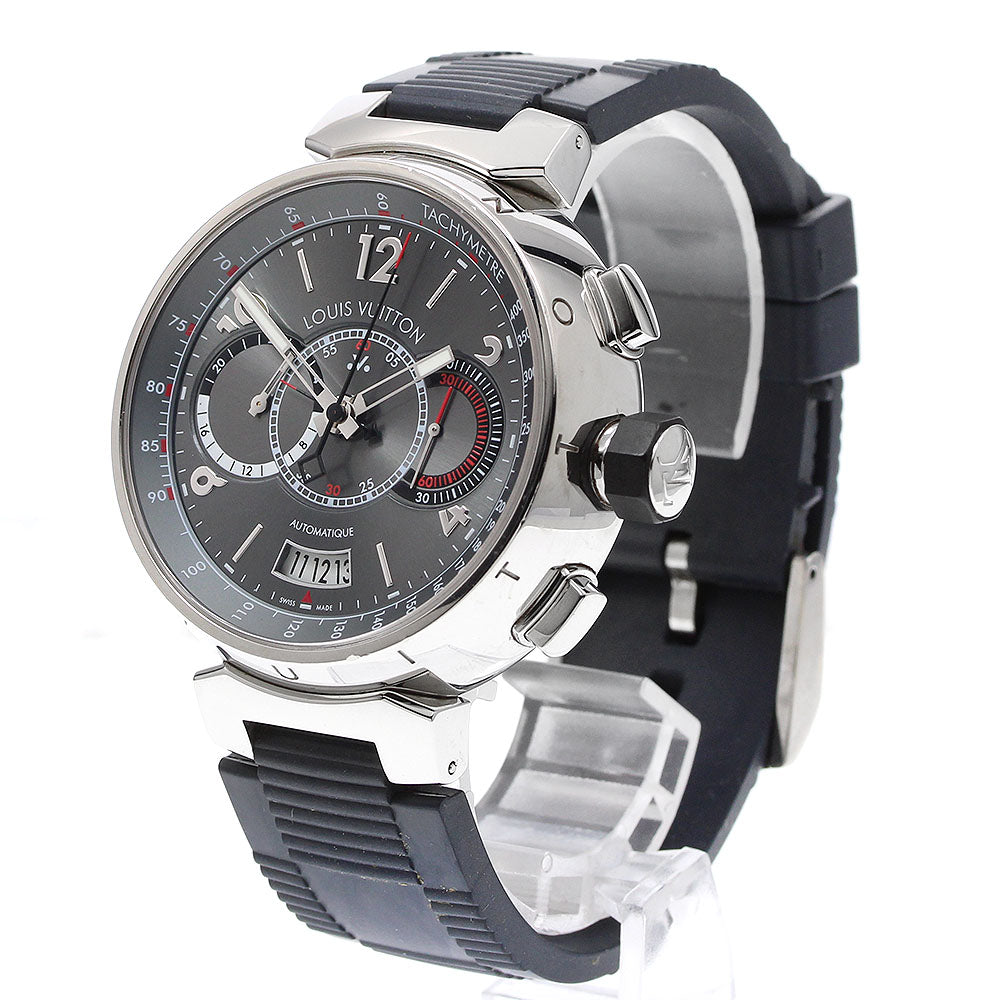 LOUIS VUITTON Q102N Tambour Chronograph Voyage Limited Edition of 888 Pieces Worldwide Automatic Men's Watch