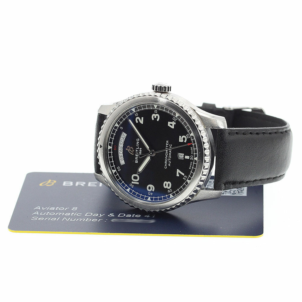 BREITLING A45330 Aviator 8 Day-Date Automatic Men's Watch with Warranty