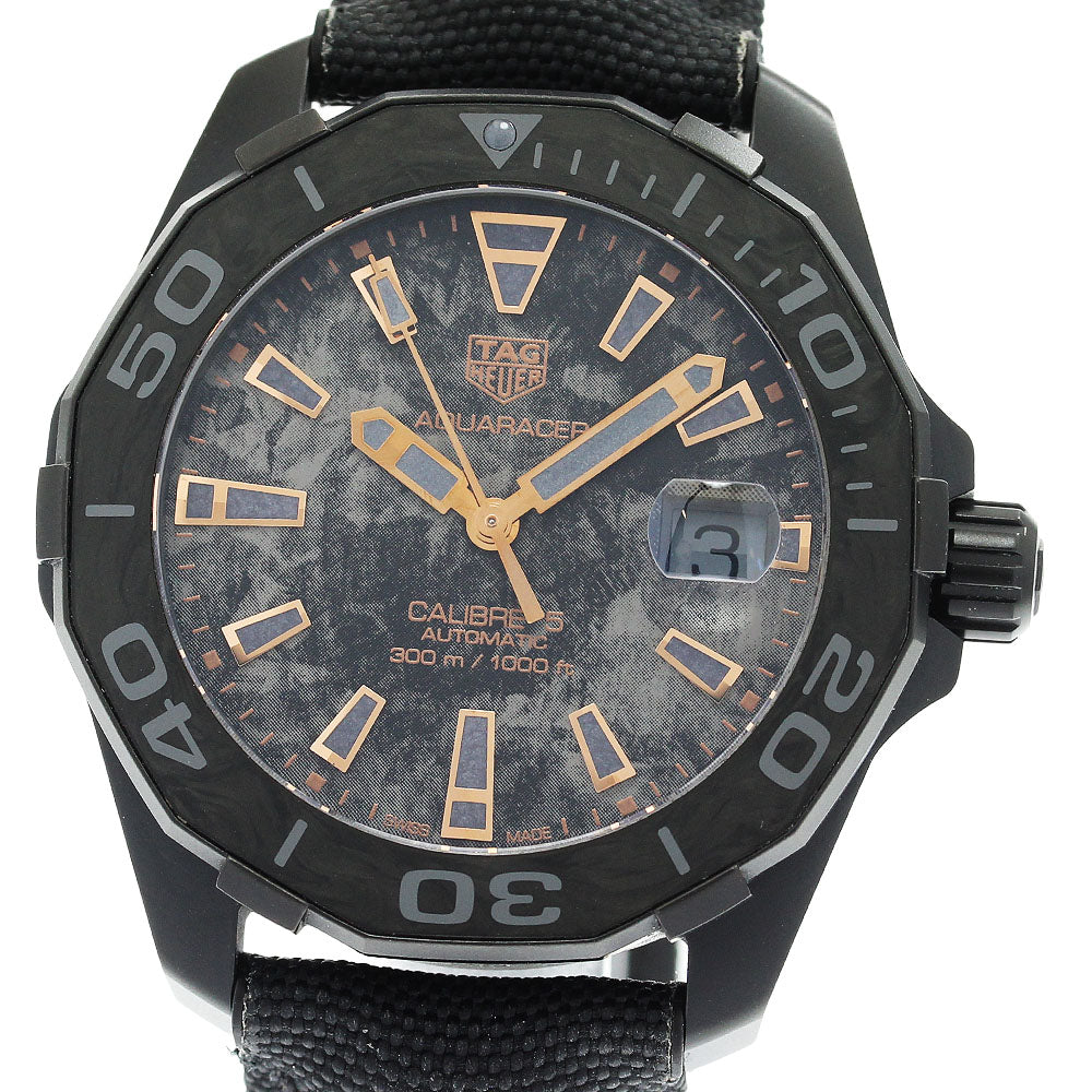 TAG Heuer WBD218A-0 Aquaracer Caliber 5 Carbon Collection Date Automatic Men's Watch with Warranty
