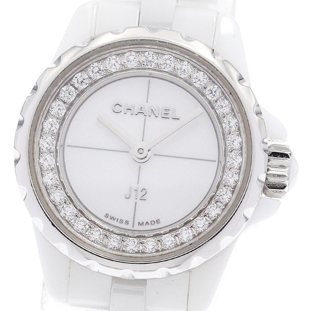 CHANEL H5237 J12 XS White Ceramic Diamond Bezel Quartz Women's Watch