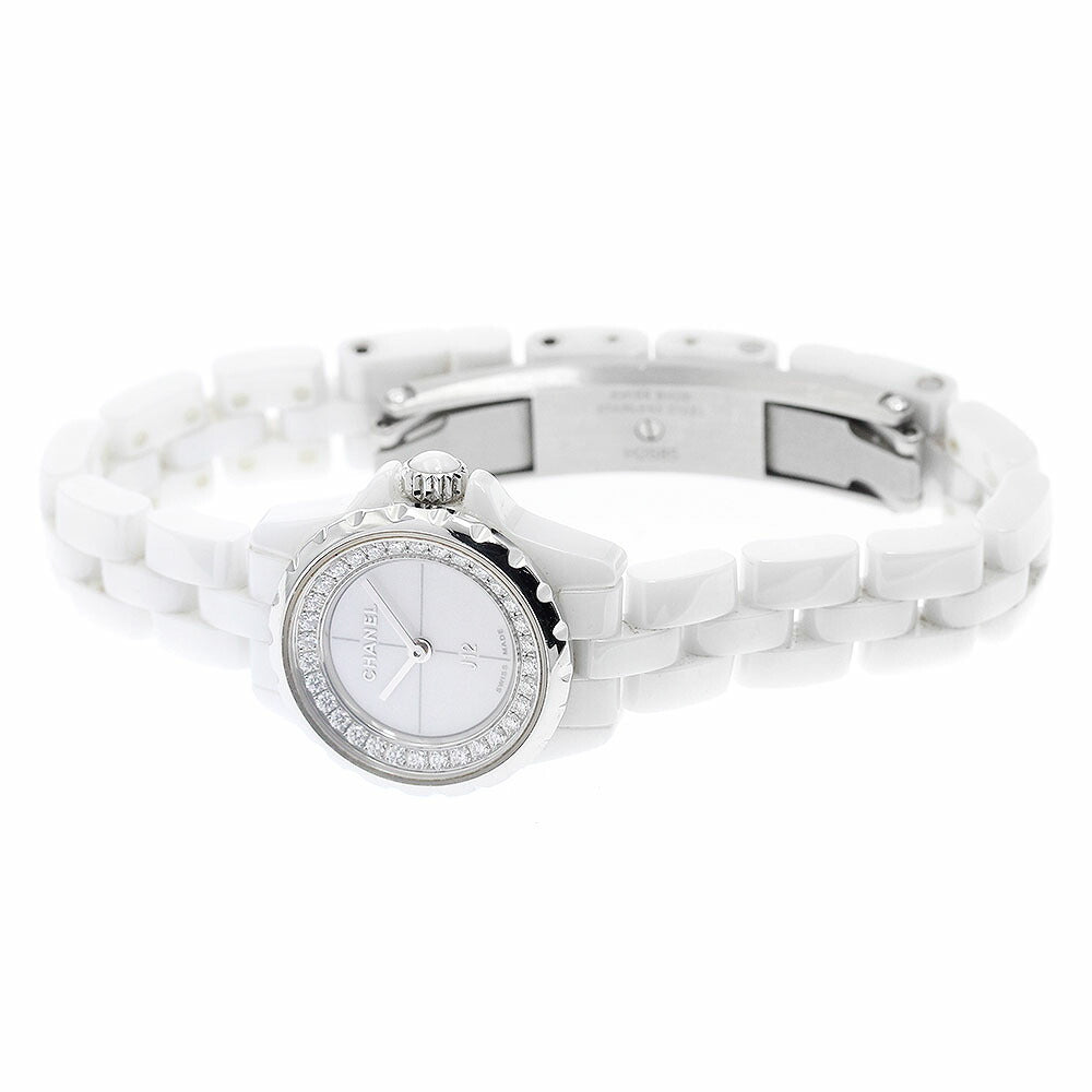 CHANEL H5237 J12 XS White Ceramic Diamond Bezel Quartz Women's Watch
