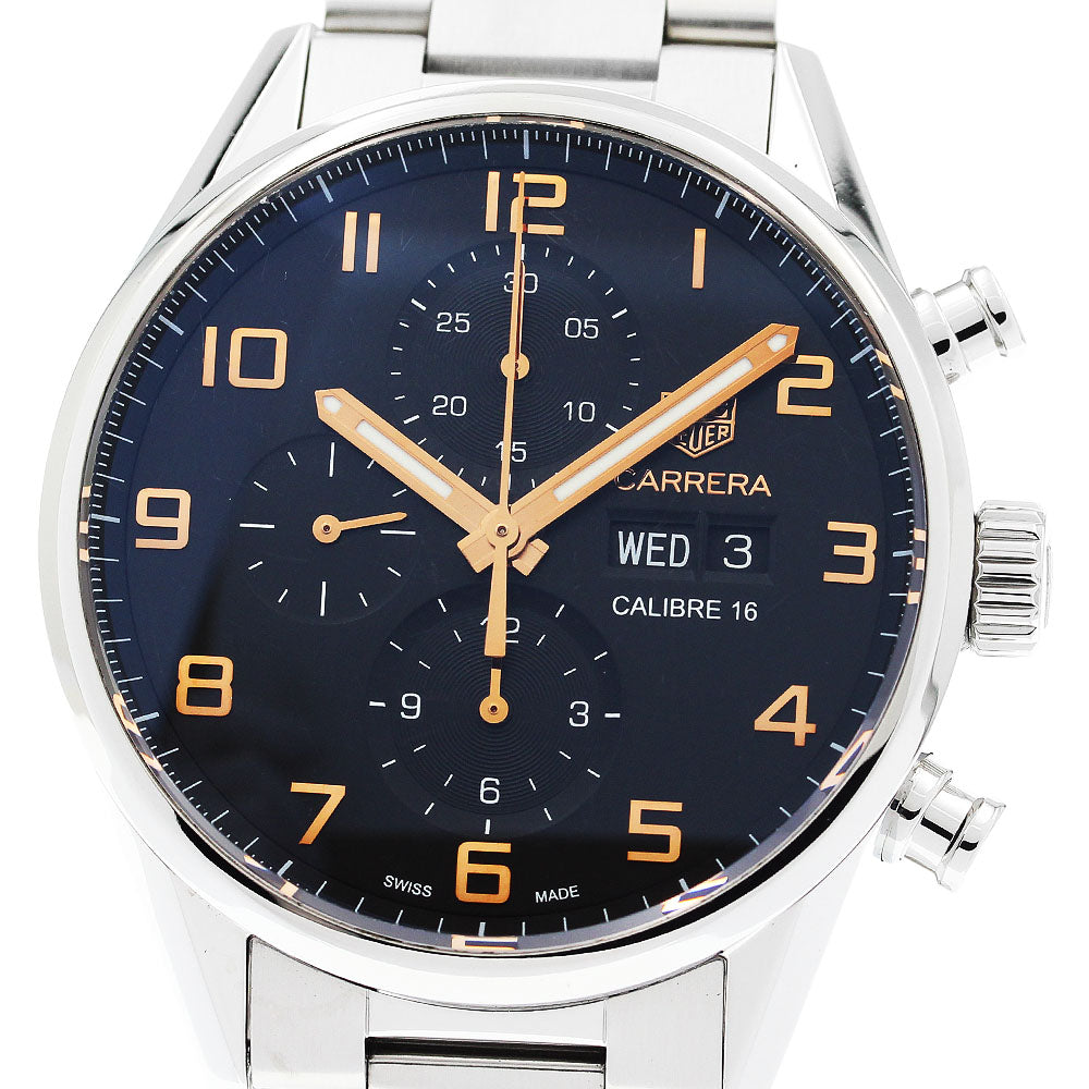 TAG Heuer CV2A1AB Carrera Caliber 16 Chronograph Day-Date Automatic Men's Watch Excellent Condition with Box