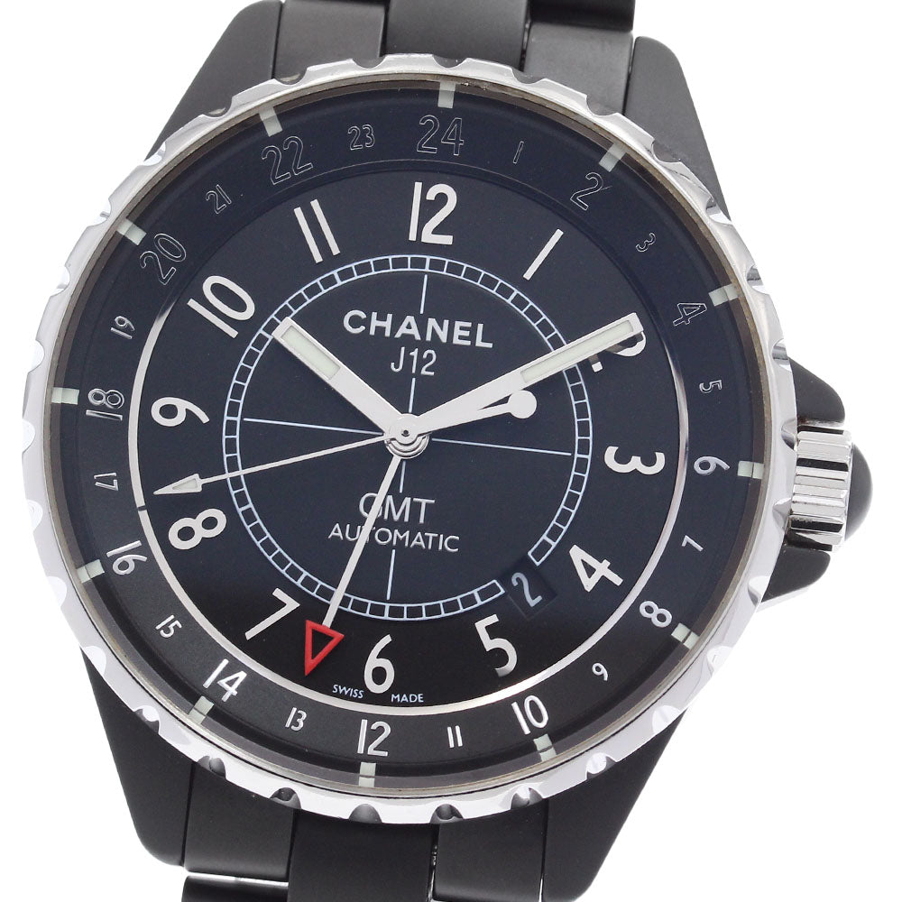 CHANEL H3101 J12 GMT Matte Black Automatic Men's Watch with Warranty Card