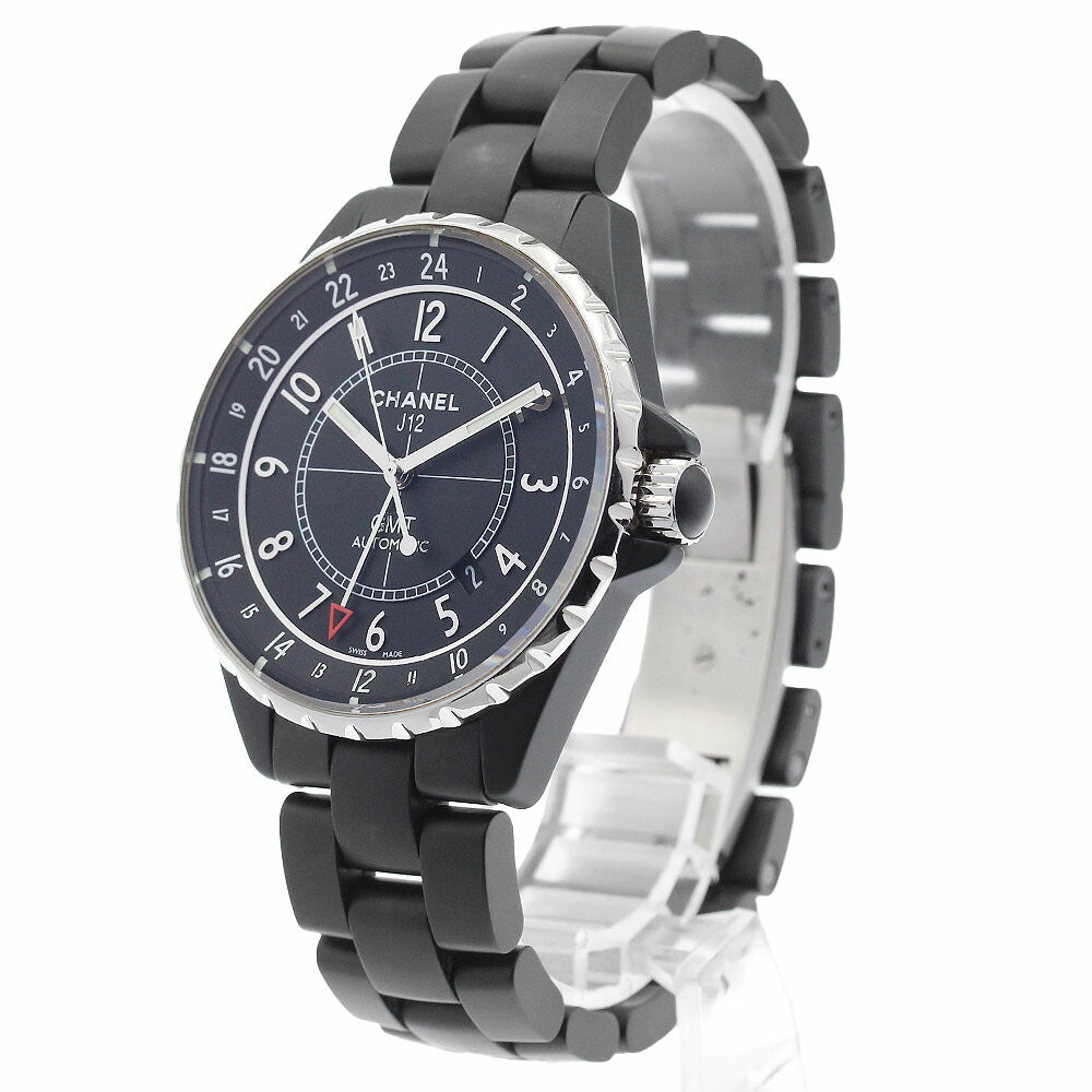 CHANEL H3101 J12 GMT Matte Black Automatic Men's Watch with Warranty Card
