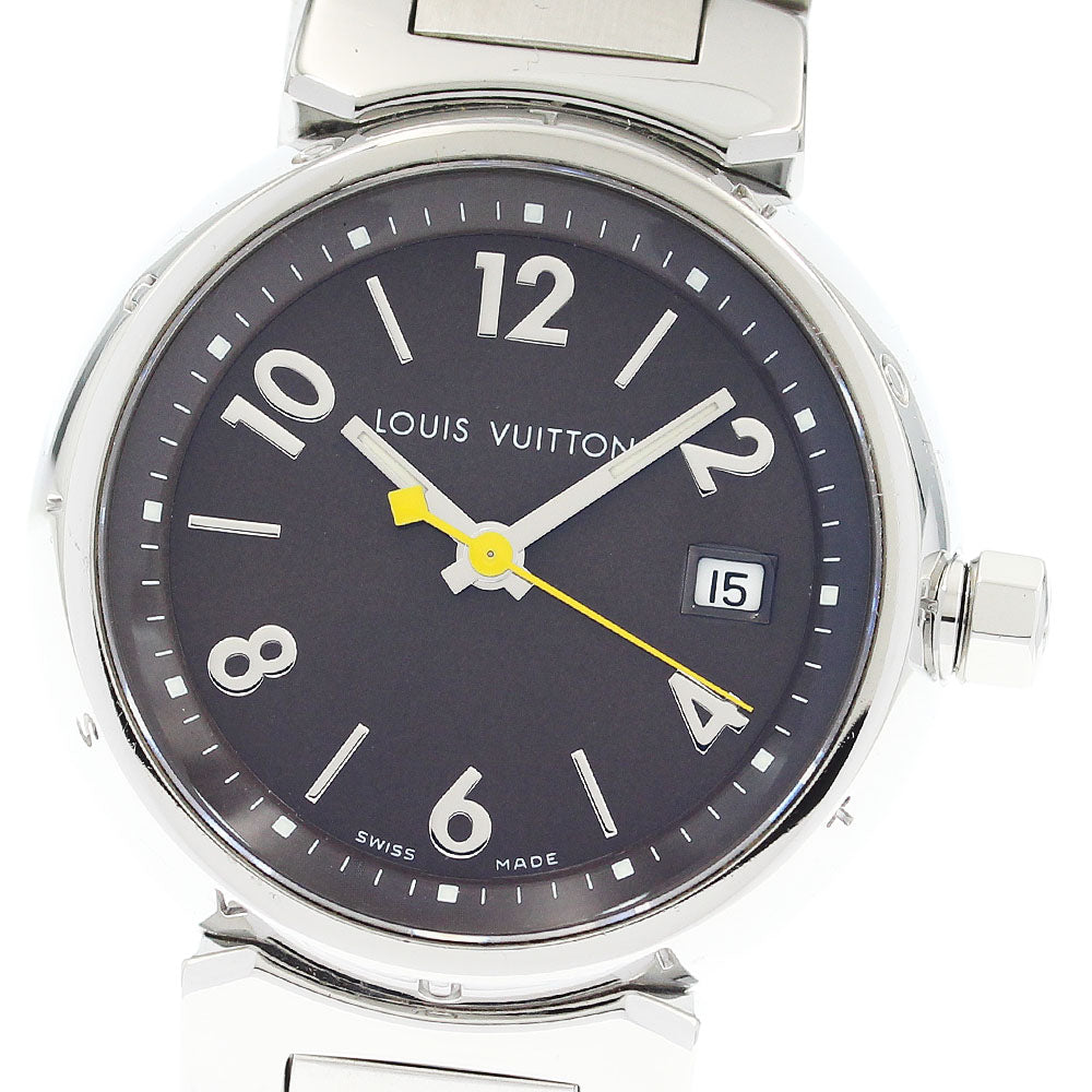 LOUIS VUITTON Q1212 Tambour Date Quartz Ladies Watch Excellent Condition with Box and Warranty Card