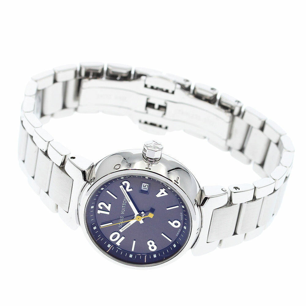 LOUIS VUITTON Q1212 Tambour Date Quartz Ladies Watch Excellent Condition with Box and Warranty Card