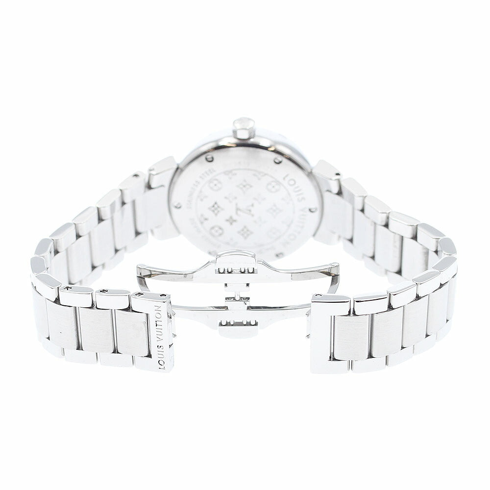 LOUIS VUITTON Q1212 Tambour Date Quartz Ladies Watch Excellent Condition with Box and Warranty Card