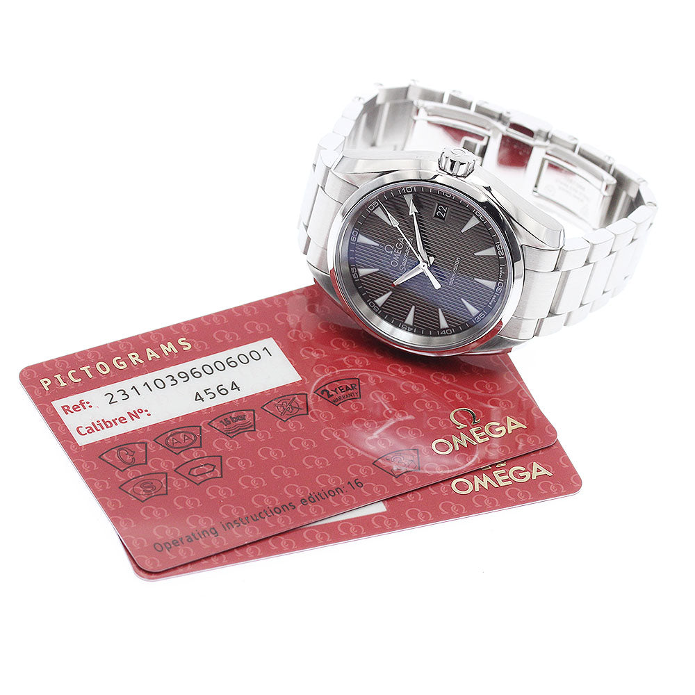 OMEGA 231.10.39.60.06.001 Seamaster Aqua Terra 150M Date Quartz Men's Watch Excellent Condition with Warranty Manufacturer Overhauled.