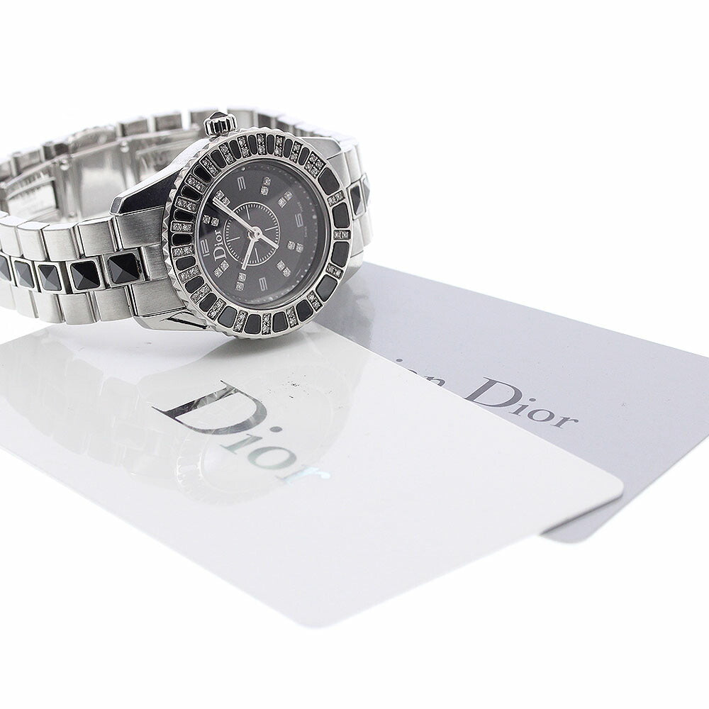 Dior CD112116 Crystal Diamond Bezel Quartz Women's Watch with Warranty