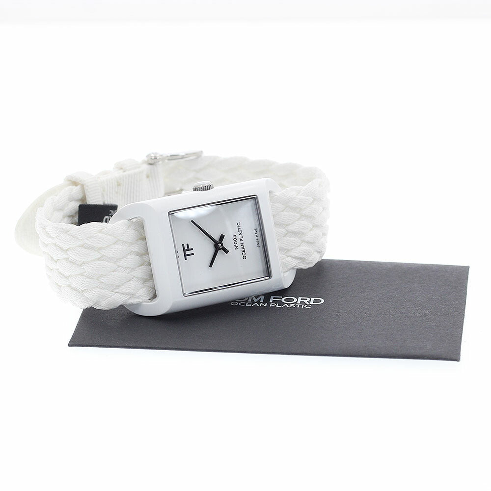 TOM FORD TFT004002 N.004 Ocean Plastic Timepiece Quartz Men's Watch Excellent Condition with Warranty Card