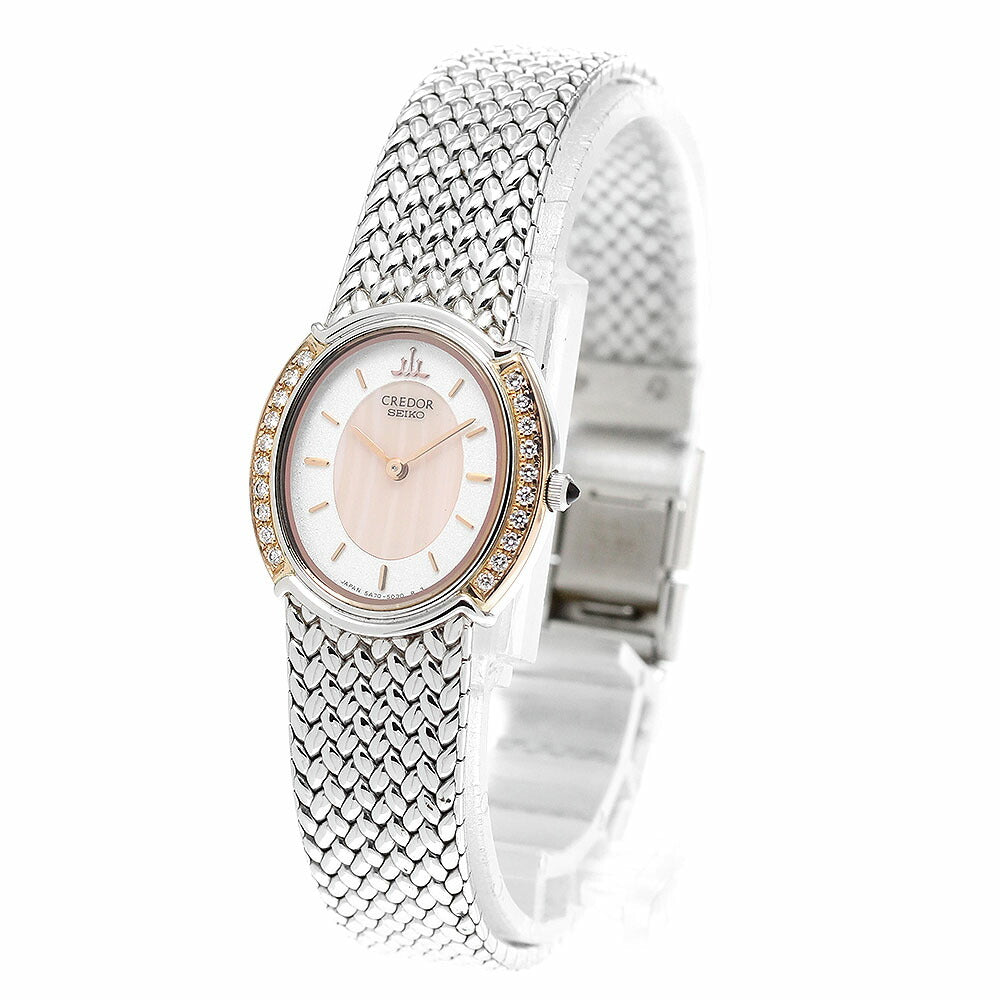 SEIKO GSWE986/5A70-3000 Credor Side Diamond Quartz Ladies Watch with Warranty