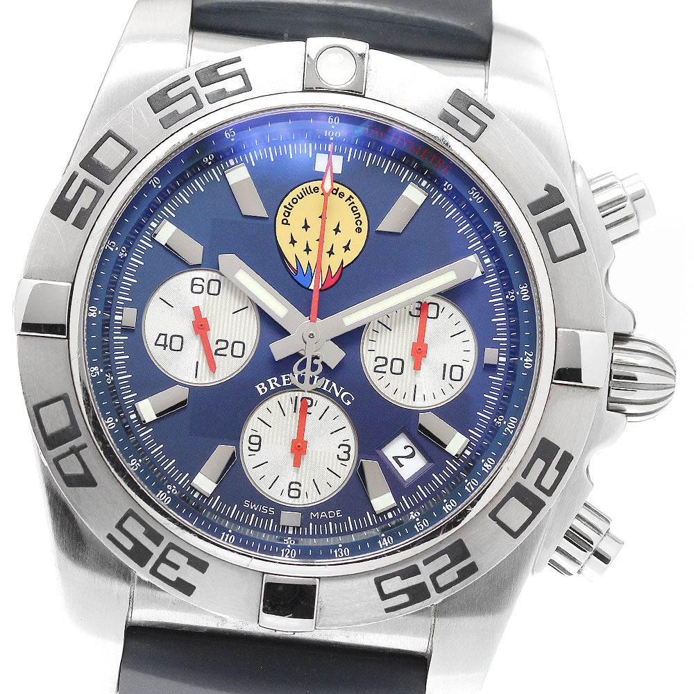 BREITLING AB0110 Chronomat 44 Patrouille de France Date Automatic Men's Watch with Box