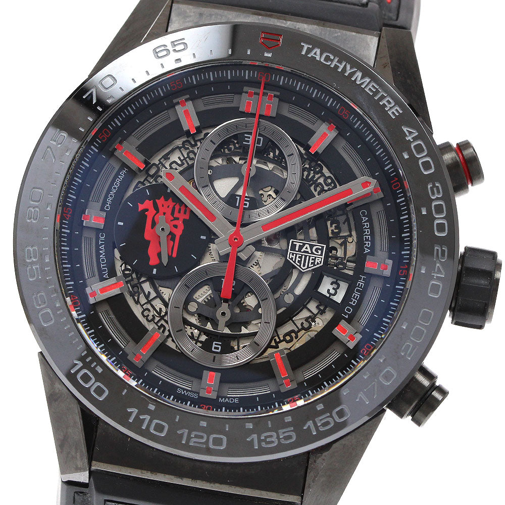 TAG Heuer Car2A1J Carrera Calibre Heuer 01 Manchester United Automatic Men's Watch Excellent Condition with Inner Box