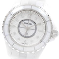 CHANEL H2570 J12 White Ceramic 8-Diamond Quartz Women's Watch Excellent Condition with Warranty.