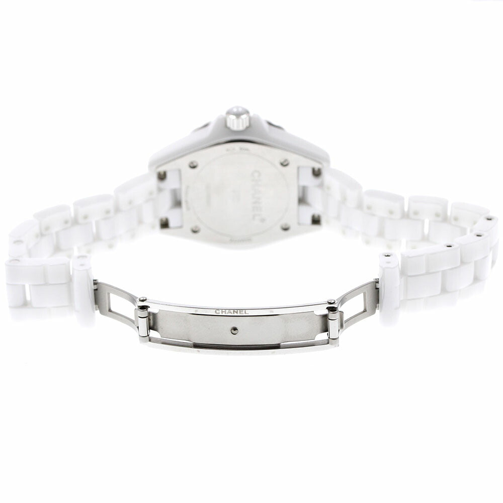 CHANEL H2570 J12 White Ceramic 8-Diamond Quartz Women's Watch Excellent Condition with Warranty.