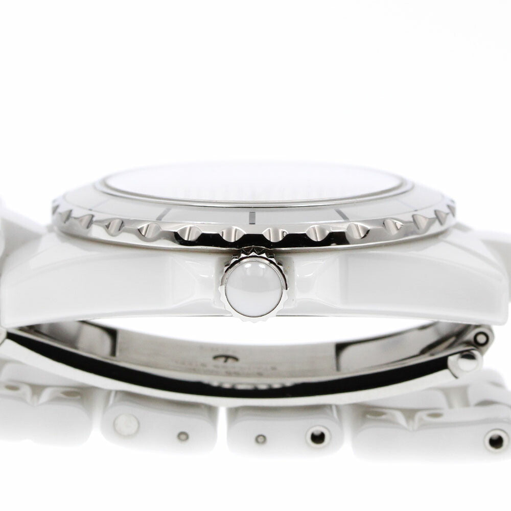 CHANEL H2570 J12 White Ceramic 8-Diamond Quartz Women's Watch Excellent Condition with Warranty.