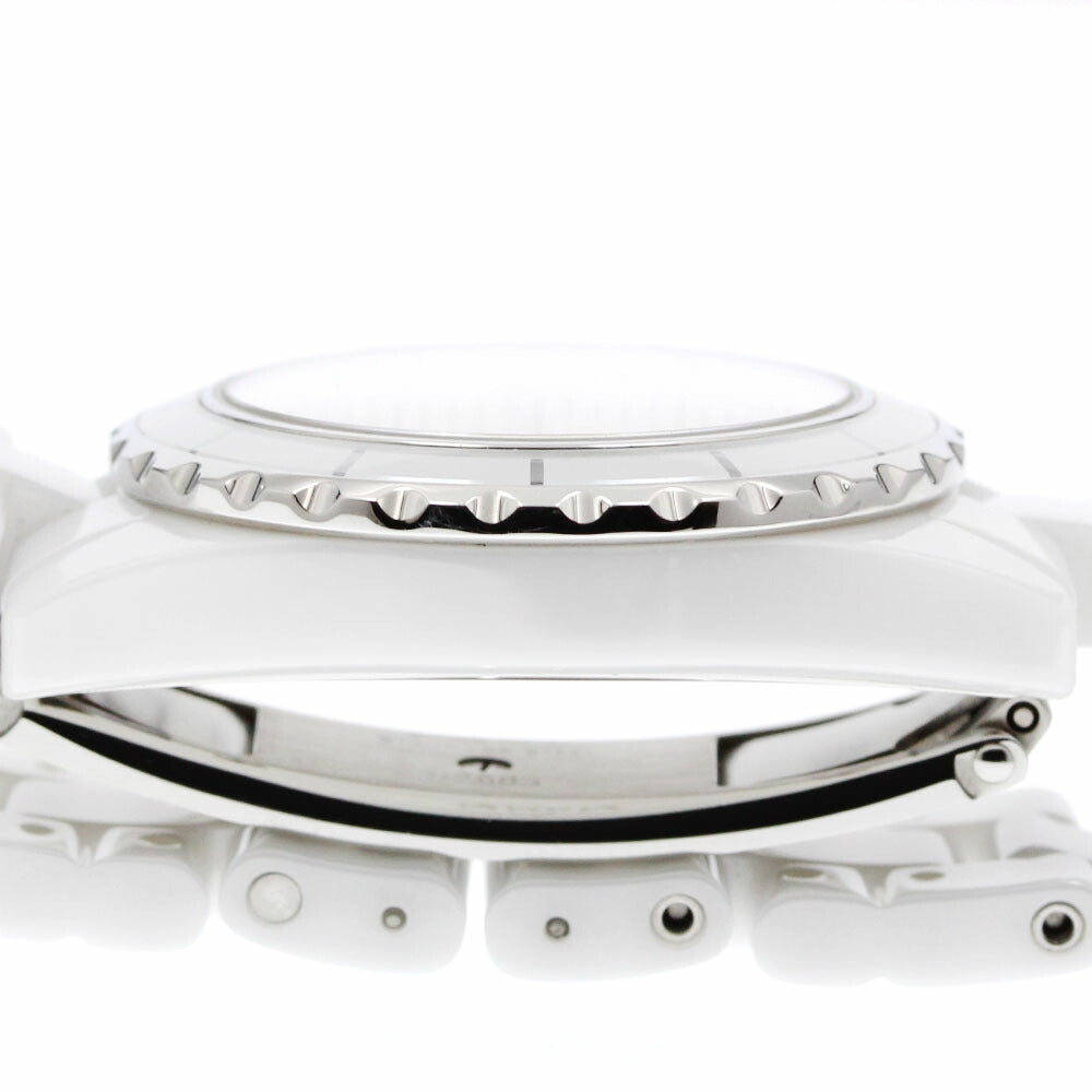 CHANEL H2570 J12 White Ceramic 8-Diamond Quartz Women's Watch Excellent Condition with Warranty.