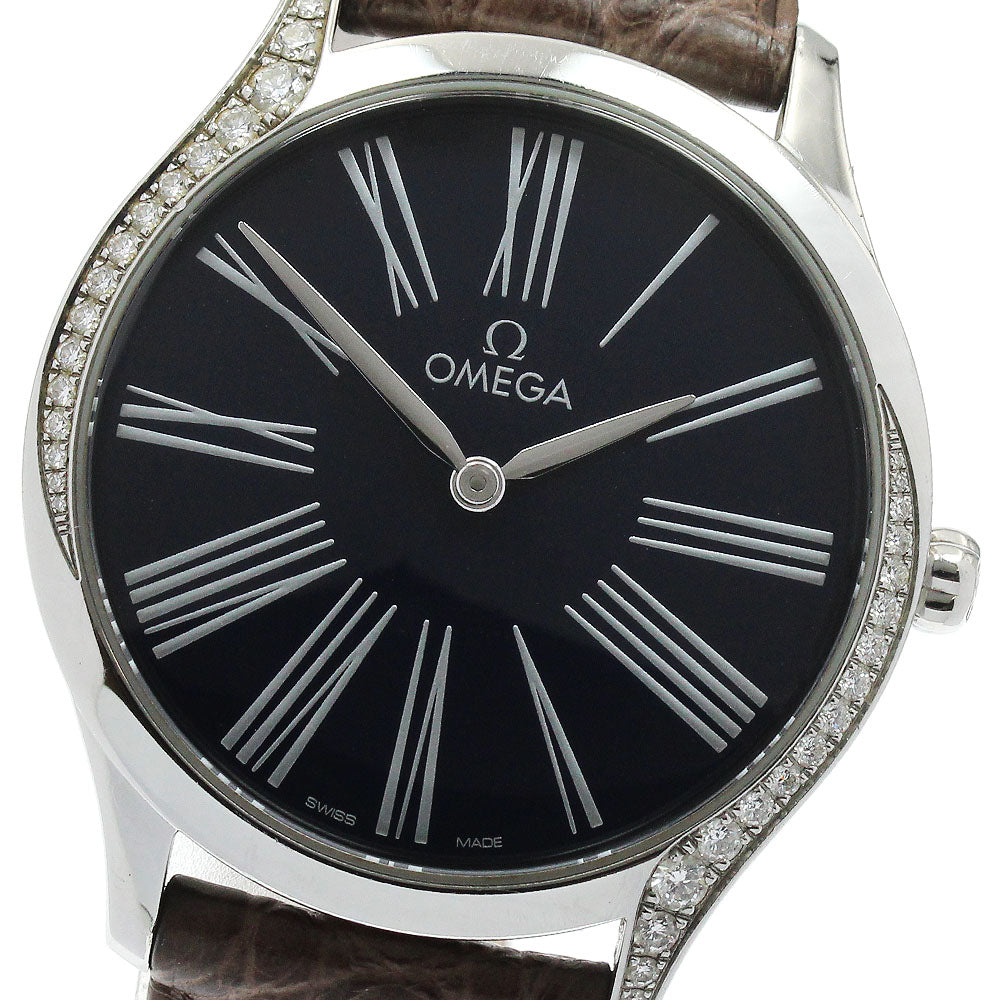 OMEGA 428.18.36.60.03.001 De Ville Tresor Diamond Bezel Quartz Ladies Watch with Warranty