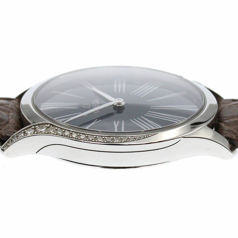 OMEGA 428.18.36.60.03.001 De Ville Tresor Diamond Bezel Quartz Ladies Watch with Warranty