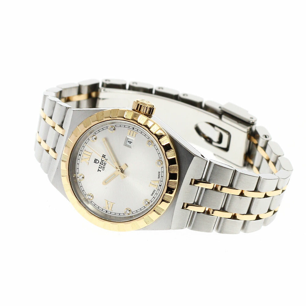 TUDOR 28303 Royal Date 8P Diamond Automatic Ladies Watch (Good Condition)