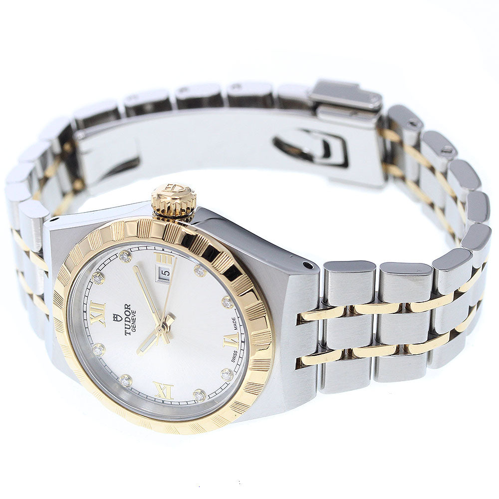 TUDOR 28303 Royal Date 8P Diamond Automatic Ladies Watch (Good Condition)