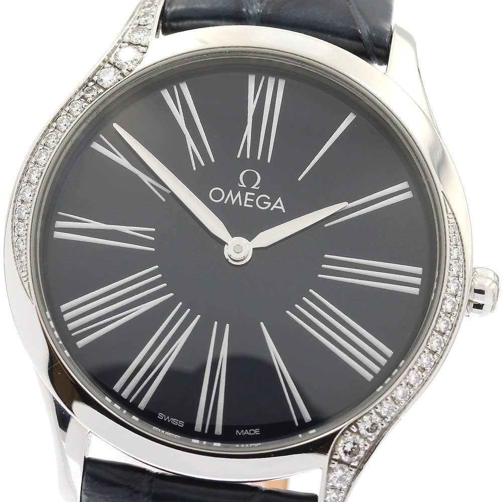OMEGA 428.18.36.60.03.001 De Ville Tresor Diamond Bezel Quartz Ladies Watch Excellent Condition with Warranty.