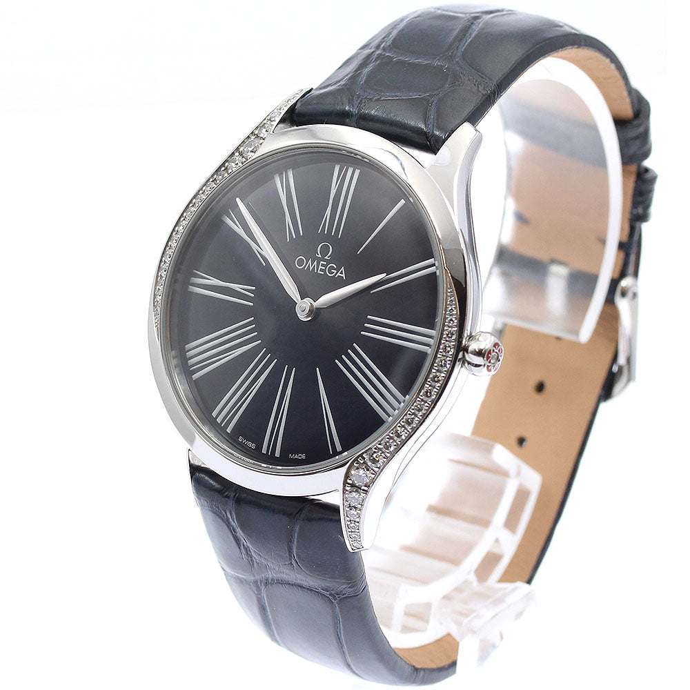 OMEGA 428.18.36.60.03.001 De Ville Tresor Diamond Bezel Quartz Ladies Watch Excellent Condition with Warranty.