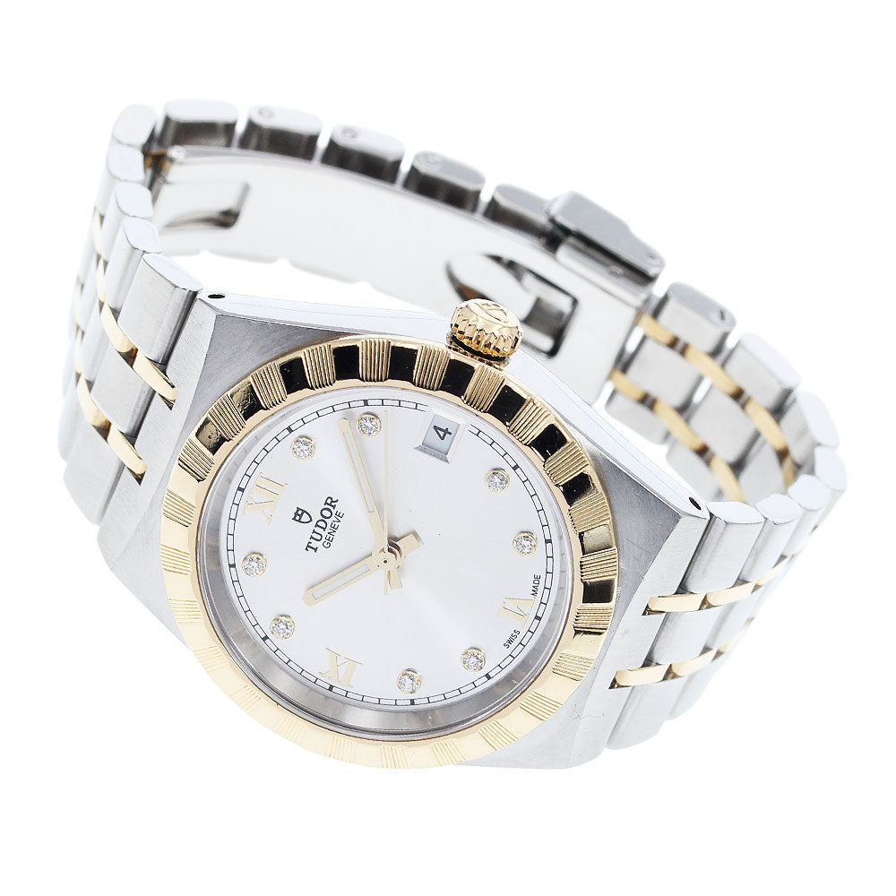 TUDOR 28403 Royal Date 8P Diamond Automatic Boys' Watch Excellent Condition