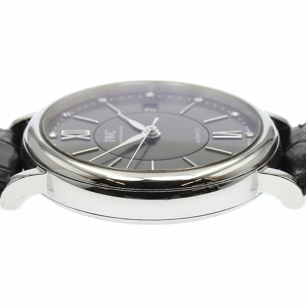 IWC SCHAFFHAUSEN IW458102 Portofino 37mm 12P Diamond Automatic Boys' Watch with Warranty Card