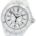 CHANEL H0970 J12 White Ceramic Automatic Men's Watch with Warranty Card