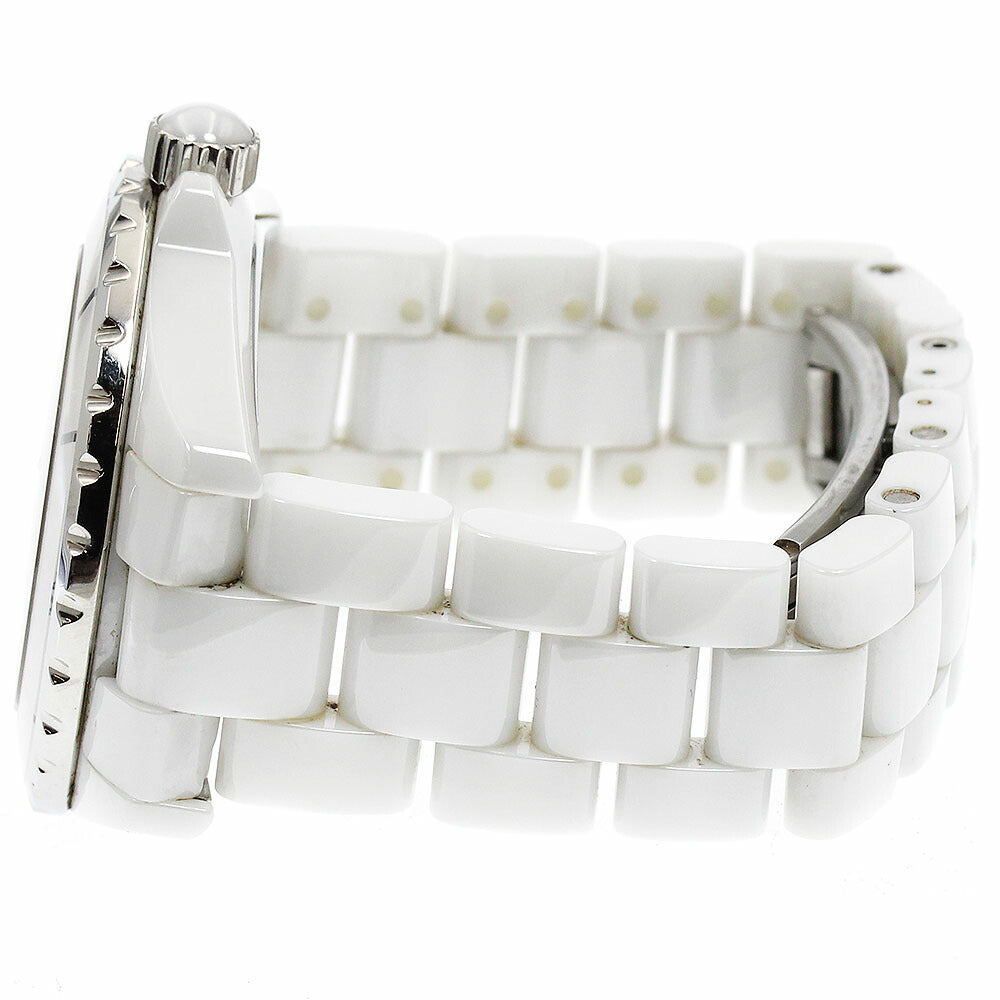 CHANEL H0970 J12 White Ceramic Automatic Men's Watch with Warranty Card