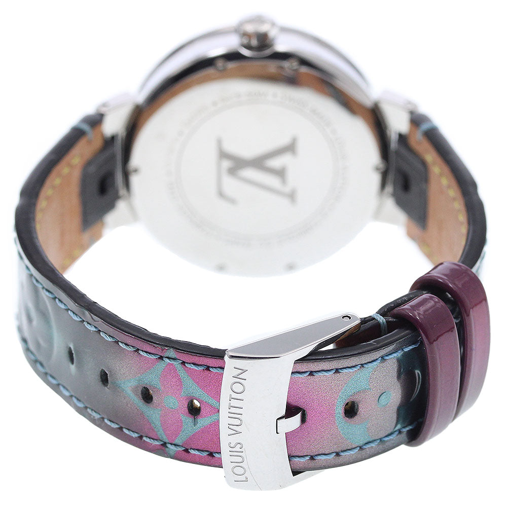 LOUIS VUITTON QA095 Tambour Moon Divine Diamond Quartz Women's Watch (Good Condition)