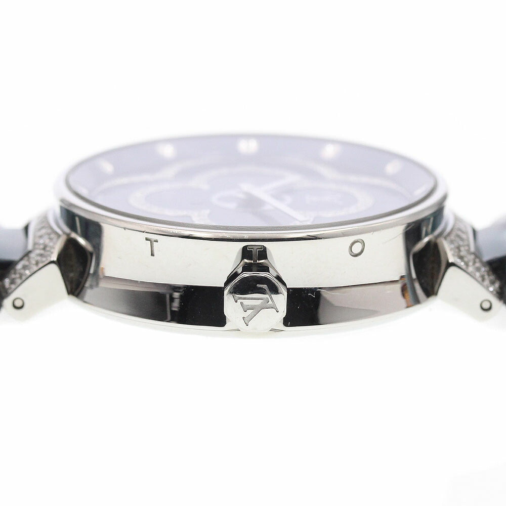 LOUIS VUITTON QA095 Tambour Moon Divine Diamond Quartz Women's Watch (Good Condition)