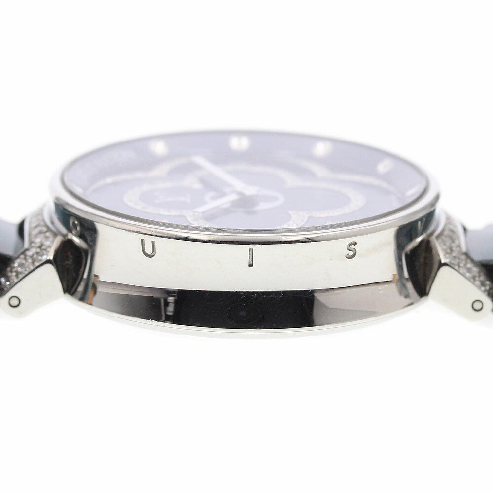 LOUIS VUITTON QA095 Tambour Moon Divine Diamond Quartz Women's Watch (Good Condition)