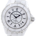 CHANEL H0970 J12 White Ceramic Automatic Men's Watch with Warranty Card