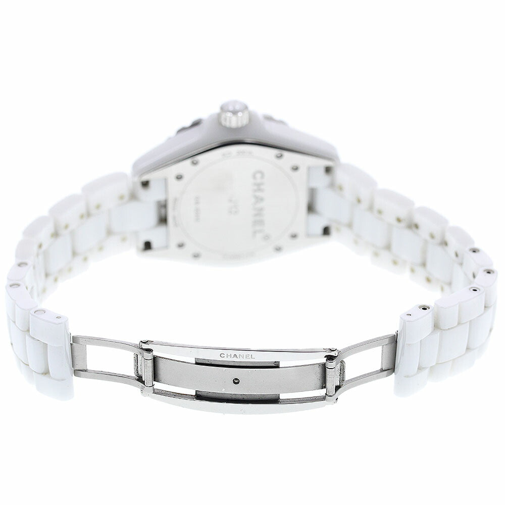 CHANEL H0970 J12 White Ceramic Automatic Men's Watch with Warranty Card